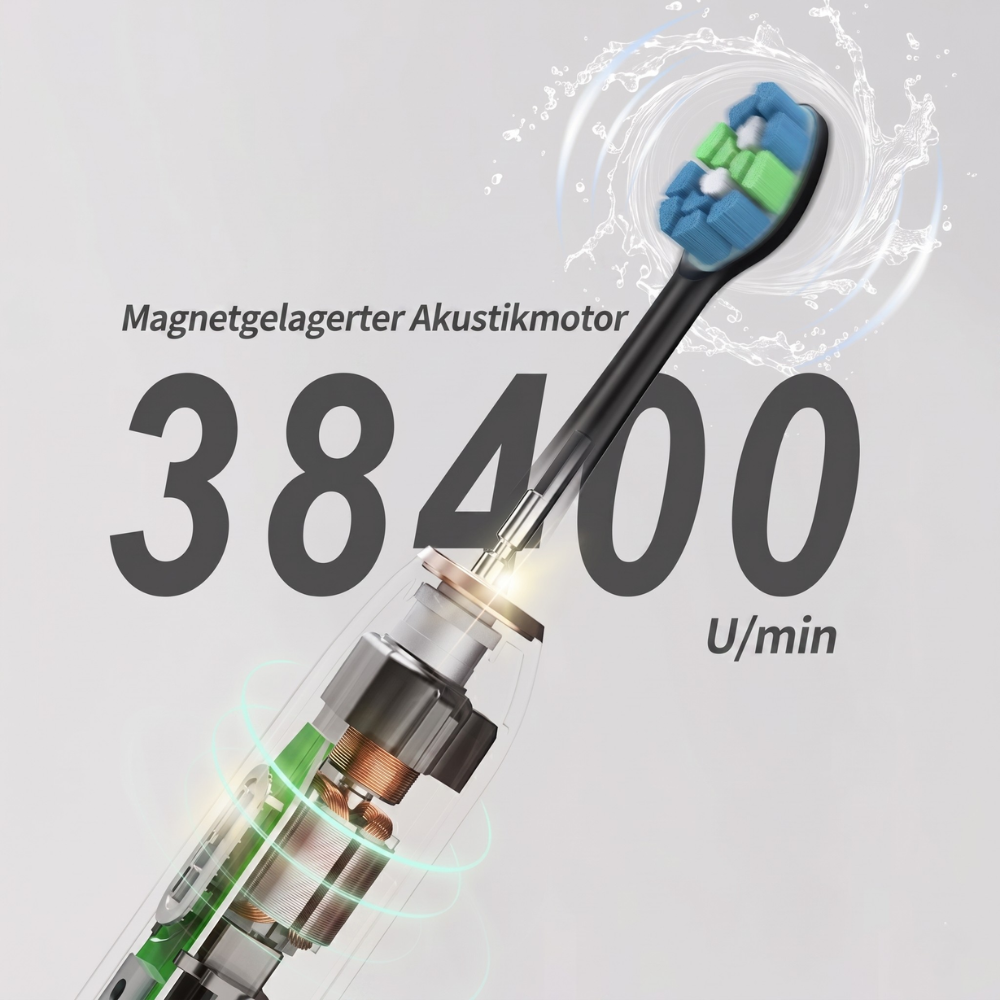 Heimwert Sonic D7 – Professionelle Zahnreinigung mit Schalltechnologie für glattere Zähne und optimale Mundhygiene