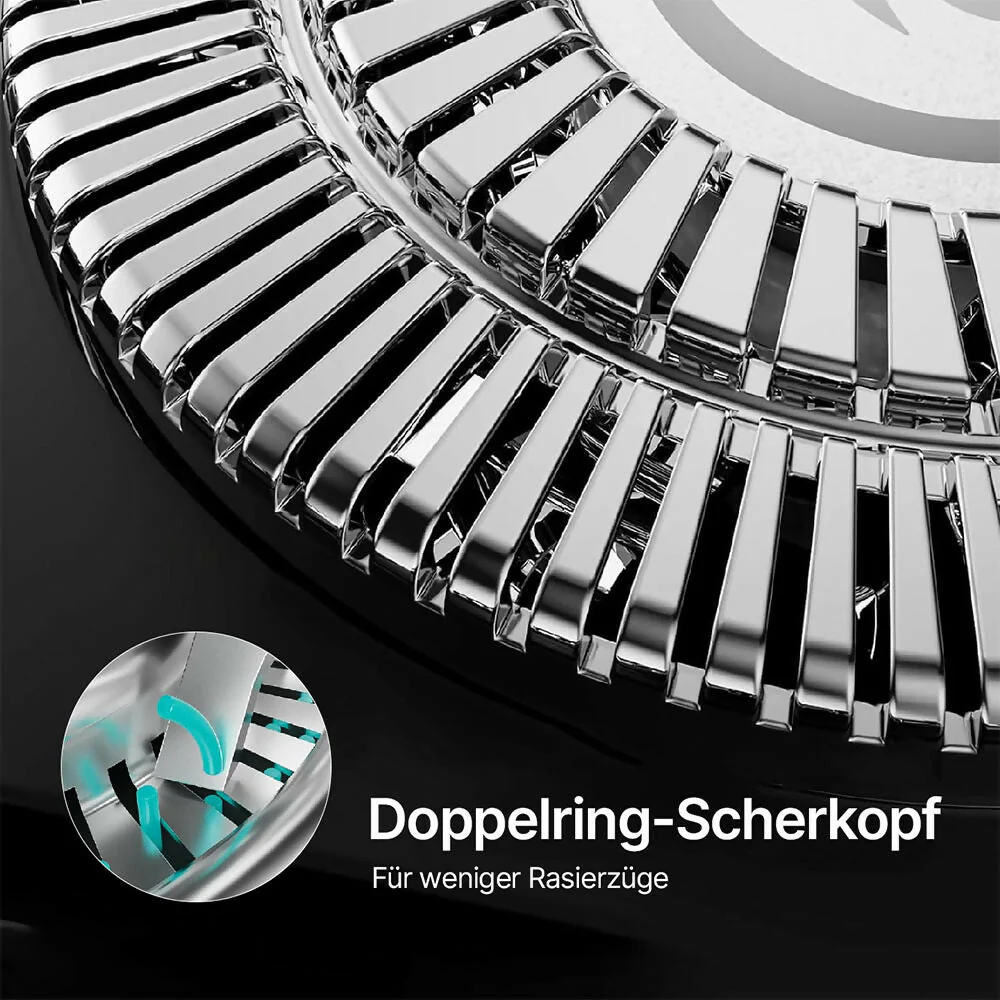 Herrenrasierer FK-3755 – Hochpräzise 4D-Scherköpfe und integrierter Trimmer für eine gründliche und komfortable Rasur